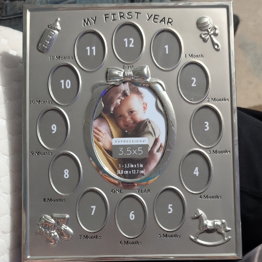 Baby's First Year Silver Photo Frame